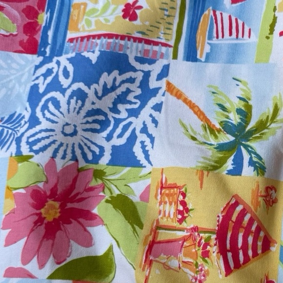 Talbots Patchwork Print Pencil Skirt Beach Tropical Resort Hawaii Size 6 - Picture 4 of 9